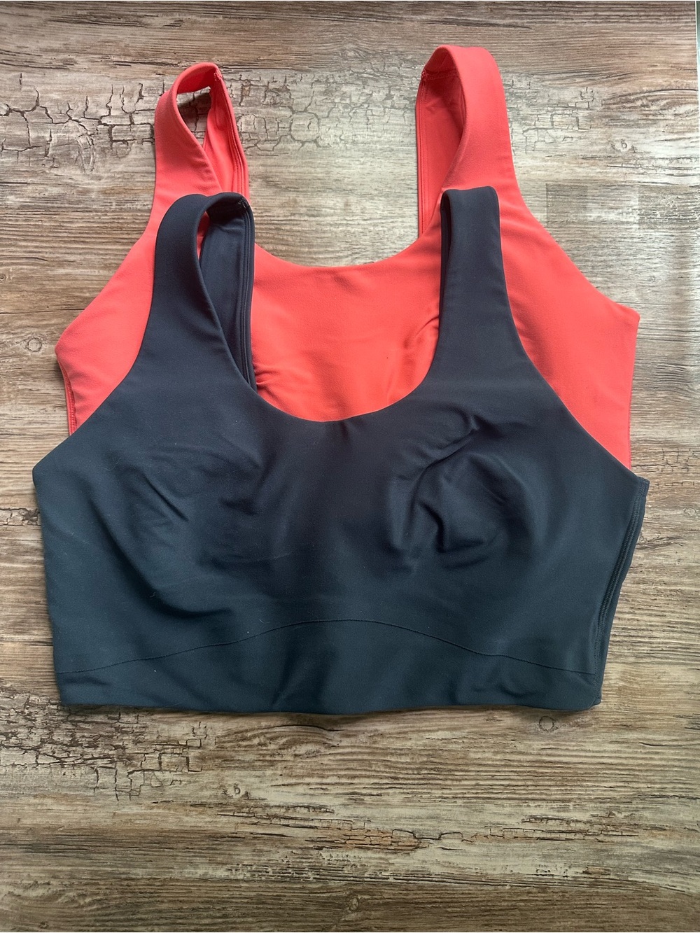 Set of 2 Coral and Navy Sports Bra - Size XL
